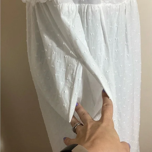 Old Navy Maxi Dress XL Embroidered Tiered Cottagecore Eyelet - Picture 11 of 16